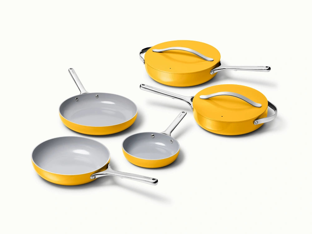 7pc Fry & Sauté Set - 7-Piece Set of Ceramic-Coated Pans With Lids - US 7309