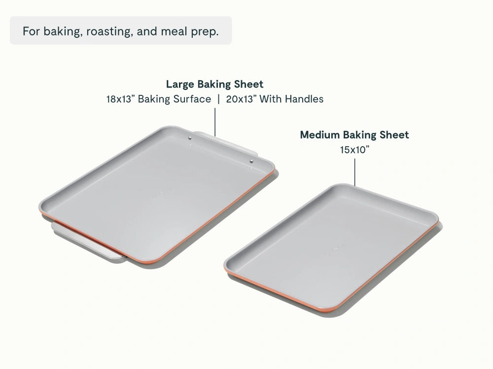 Baking Sheet Duo - 18x13" & 15x10" Non-Stick Ceramic Baking Sheets - US 7188