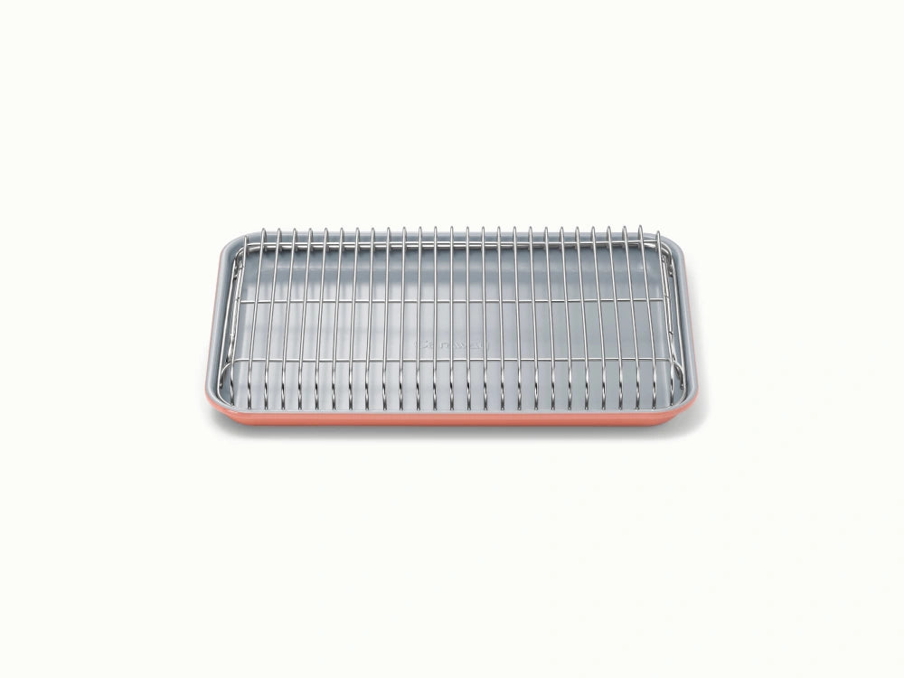 Small Baking & Cooling Duo - 13x9” Non-Stick Ceramic Sheet With Steel Rack - US 5155