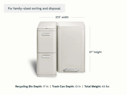 Trash & Recycling Duo (Rectangular) - A Cohesive System for Clean Sorting & Disposal - US 6912