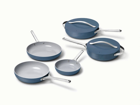 7pc Fry &amp; Sauté Set - 7-Piece Set of Ceramic-Coated Pans With Lids - US 6761