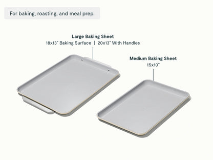 Baking Sheet Duo - 18x13" &amp; 15x10" Non-Stick Ceramic Baking Sheets - US 6867