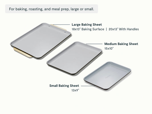 Complete Baking Sheet Bundle - Set of 4 Non-Stick Ceramic Baking Sheets - US 1231