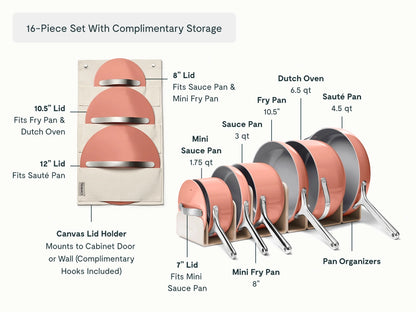 Cookware &amp; Minis Set - 16-Piece Ceramic Set With Complimentary Storage - US 5440