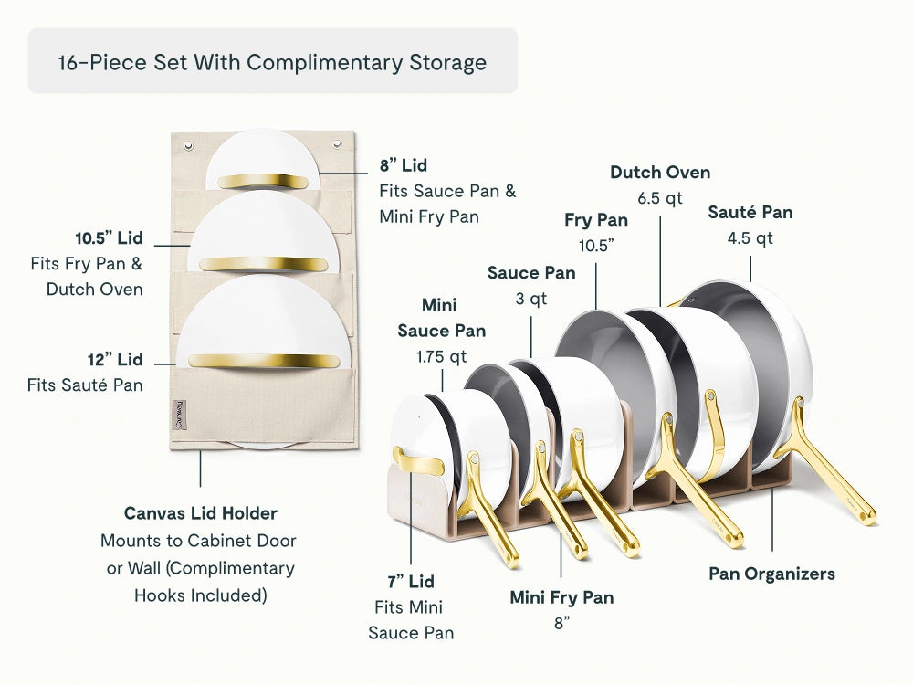 Cookware &amp; Minis Set - 16-Piece Ceramic Set With Complimentary Storage - US 8320