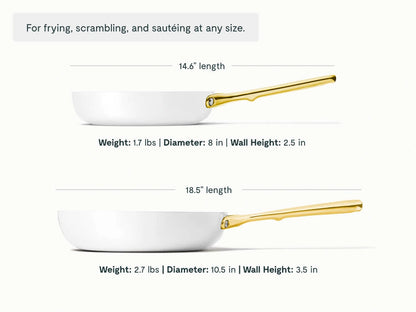 Fry Pan Duo - 8” &amp; 10.5” Non-Stick Ceramic Fry Pans - US 9476