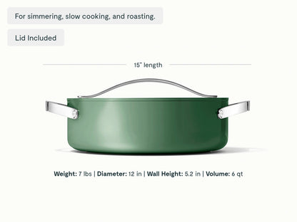 Rondeau - 6 qt Non-Stick Ceramic Pot With Lid - US 4936