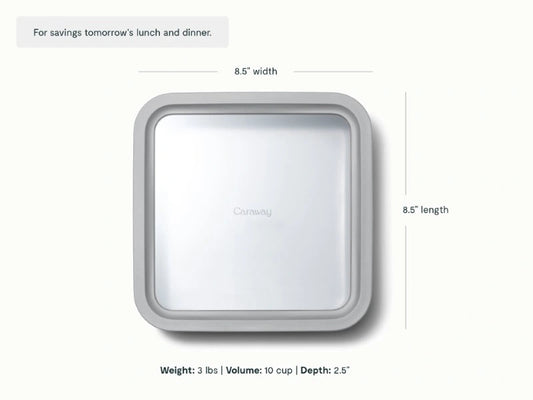 Large Storage Container - Ceramic-coated 10 cup glass Container built for clean storing. - US 2665