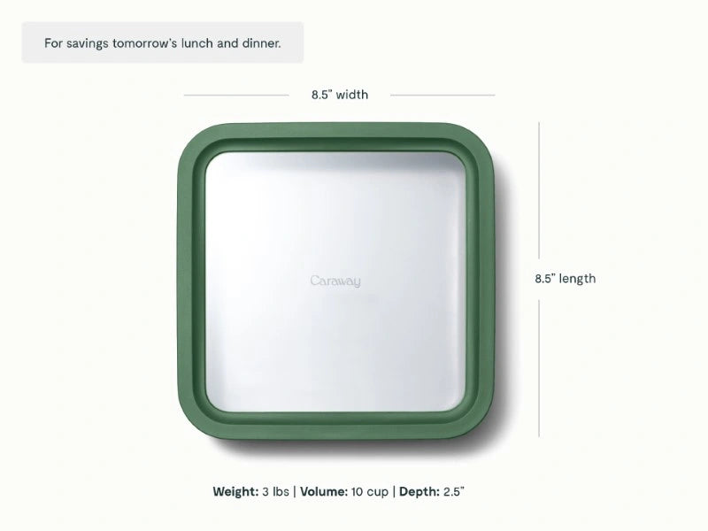 Large Storage Container - Ceramic-coated 10 cup glass Container built for clean storing. - US 2549