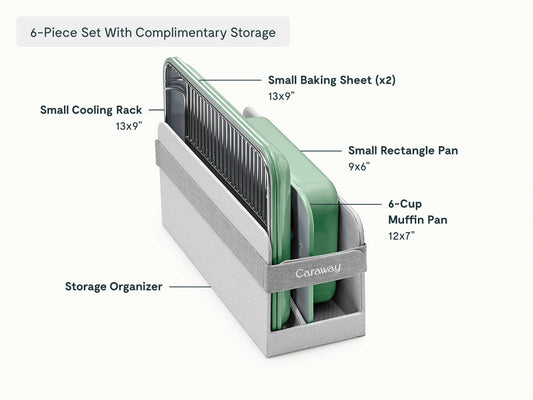 Mini Bakeware Set - 6-Piece Set With Complimentary Storage - US 9604