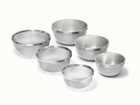 Mixing Bowl &amp; Strainer Set - 9-Piece Set for Clean Mixing and Straining - US 4849