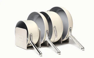 Fry Pan Trio with Glass Lids - 6-Piece Set of Ceramic-Coated Pans With Glass Lids - US 5736