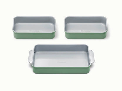 Rectangle Pan Trio - 13x9" &amp; 9x6.5" Non-Stick Ceramic Baking Pans - US 9048