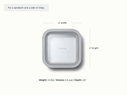 Small Storage Container - Ceramic-coated 4.4 cup glass Container built for clean storing. - US 6465